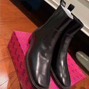Tory Burch Black Leather Ankle Boots